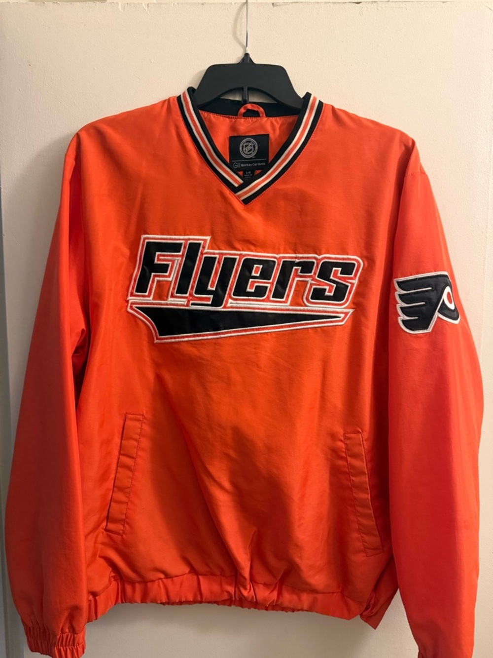 Flyers Orange Pullover Jacket with Team Logo